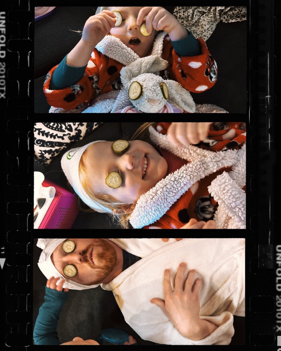 photo of Josh and Ellie and Nini on spa night