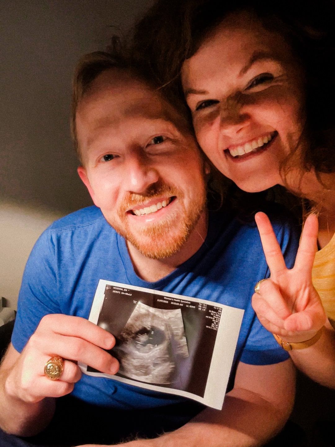 photo of Josh and Jen with the ultrasound